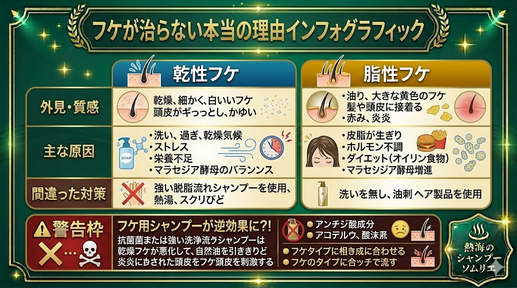 フケが治らない本当の理由｜フケ用シャンプーが逆効果になるケース