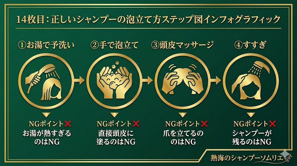 正しいシャンプーの泡立て方